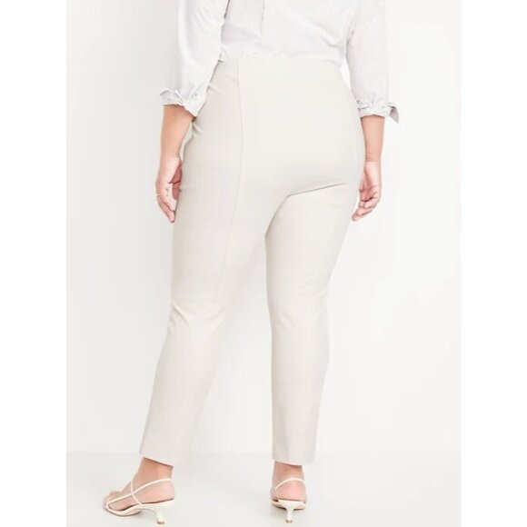 Old Navy White High Rise Pixie Classic Pants 28 PLUS SIZE - Picture 2 of 2